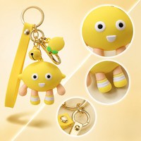 Op maat gemaakte PVC fruitfiguurtjes sleutelhanger groothandel promotionele cadeau souvenir party favor leverancier sleutelhanger