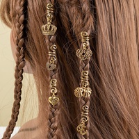 Nouvelle mode feuille papillon cheveux anneau alliage cheveux tresse breloques poignets dreadlocks accessoires bijoux décoration
