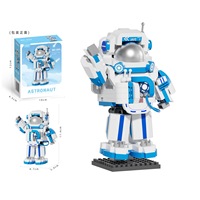 Bloques de Construcción de Astronauta, Adorno, Juguetes para Niños, Ensamblaje Educativo, Modelo de Tecnología de Moda, Plástico ABS, 1 kg, 10x4.5x12 cm