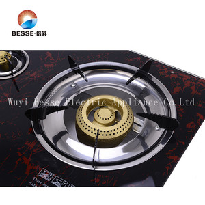 Table de cuisson à gaz 3 brûleurs en verre trempé 6 mm avec allumage électronique et commande par bouton, cuisinière autonome pour la maison, l'hôtel et l'extérieur - Product Image 4
