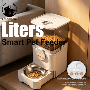 Distributore Automatico di Cibo per Cani e Gatti 4L con Compartimento Essiccante Antiumidità, Crocchette Fresche, Schermo LED e Funzionamento a Pulsante - Product Image 2