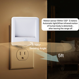 Pasillo Sensor de movimiento Lámparas de noche Enchufe Led Luz de noche Rojo Ámbar Sensor de movimiento Luz de noche - Product Image 2