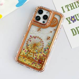 Glitter Quicksand Liquid Funda rígida de cuerpo completo para iPhone 15 Pro Max Front Pc Frame Phone CASE para iPhone 14 <span class=keywords><strong>78</strong></span> Plus 13 12 Xsr 11 - Product Image 1