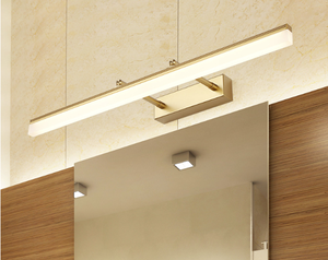 Faros LED de aluminio <span class=keywords><strong>para</strong></span> espejo, luces giratorias de ángulo ajustable de 9 W, tres colores de temperatura <span class=keywords><strong>para</strong></span> pared, luz de baño interior - Product Image 1