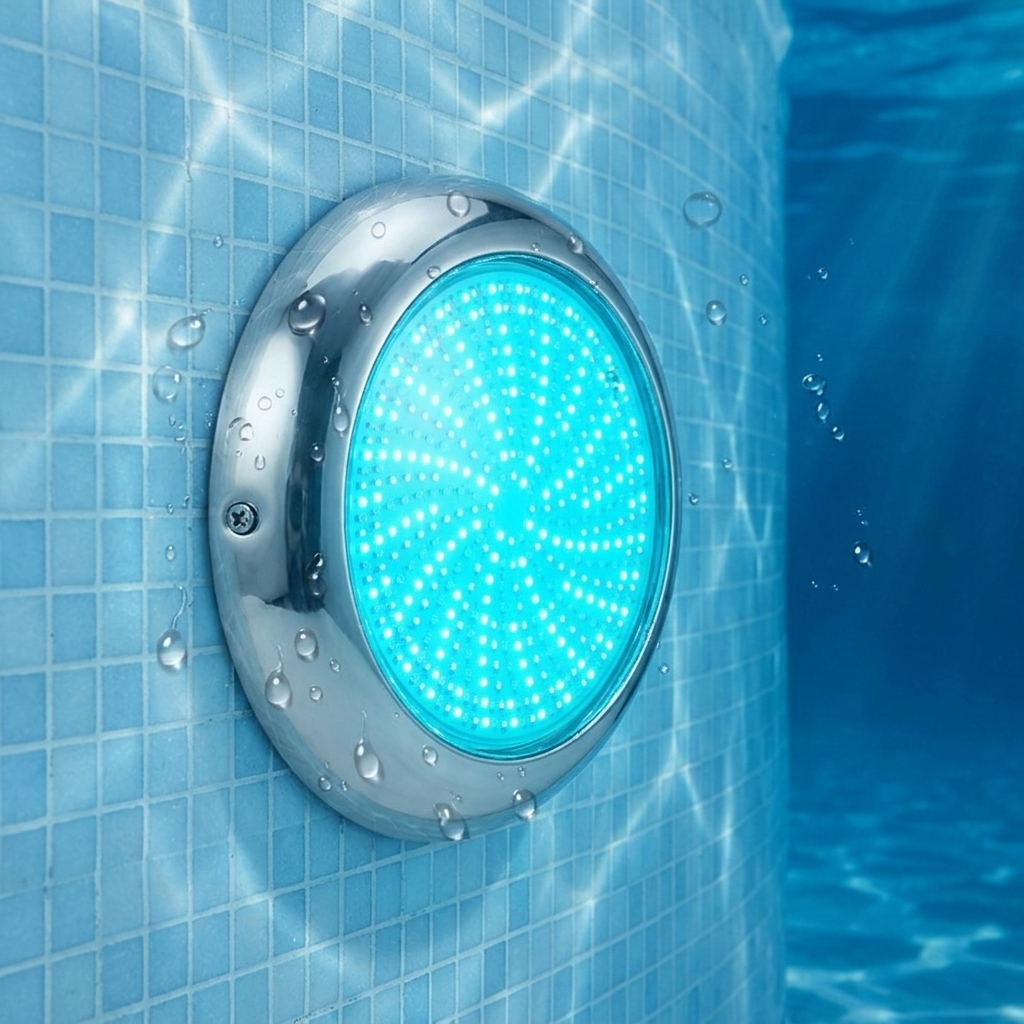 3500K Colorful Lighting IP68 Waterproof Underwater Mounted Stainless Steel LED Swimming Pool Lights AC 12V 2-Year Warranty
