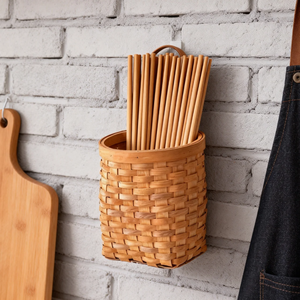<span class=keywords><strong>Cesta</strong></span> de Almacenamiento de Madera Natural Multifuncional, Ecológica y Duradera, con Asa, para Regalos de Boda y Bebé - Product Image 5