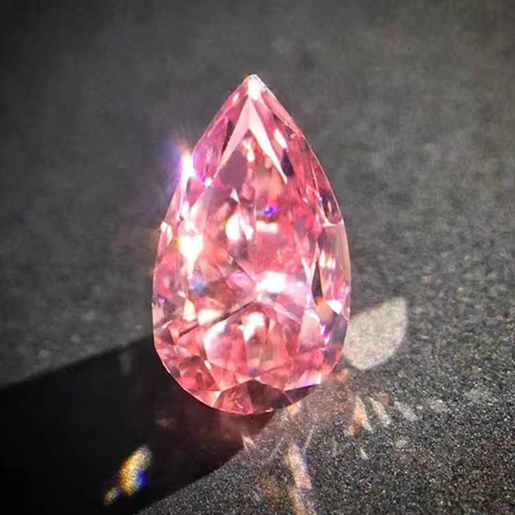 Изготовленное на заказ 1-5ct розовое жемчужное сердце PT950 9K 14K 18K Белое лабораторное искусственное иги Cvd Hthp бриллиантовое обручальное кольцо