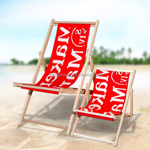 Tumbona plegable de madera maciza, silla de playa impresa con logotipo personalizado para cubierta de piscina, portátil de ocio y para hoteles y parques - Product Image 6