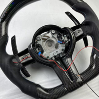 Volant de direction en fibre de carbone personnalisé avec LED pour BMW Série 1 3 5 7 X6 M6 X4 4 2 Série F10 E70 E71 F30 F20 E90 y compris les modèles