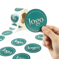 Autocollant adhésif en vinyle écologique imperméable avec logo personnalisé, impression en feuille d'argent ou d'or, étiquette d'emballage pour bouteilles et boîtes