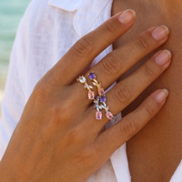 Bagues ajustables tendance plaquées or 18 carats avec nœud papillon fleuri pour femme, élégantes, style coréen, en zircon cubique, bague ouverte, cadeau bijoux