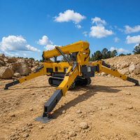 Grue araignée sur chenilles certifiée CE de 5 tonnes, personnalisation usine pour le levage de murs rideaux et la manutention de marchandises en entrepôt