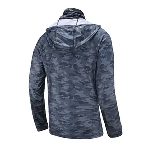 High Quality Factory Direct Price Polyester Spandex Sublimation Camo UPF 50 Fishing Performance TShirts For Men