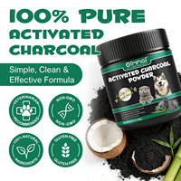 Oimmal 120g Complément Alimentaire pour Animaux de Compagnie Qualité Alimentaire Fraîcheur Buccale Contrôle des Odeurs Soutien Digestif Poudre de Charbon Actif pour Chiens et Chats