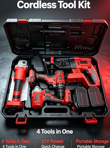 Venda Direta da Fábrica: Kit de Ferramentas Elétricas Personalizadas com Furadeira, Chave de Impacto, Esmerilhadeira Angular, Bateria de Lítio 21V e Motor Brushless - Product Image 5