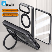 Nouvelle série Ice Armor Electroplating, film haute définition, support magnétique rotatif, coque de téléphone pour iPhone Duo