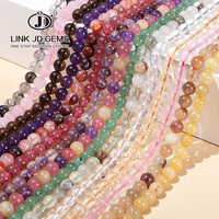JD Wholesale Perles en pierre naturelle certifiées CNAS 4-12mm, Pierres de guérison en cristal, Améthyste, Quartz Rose, Couleur 100% Naturelle