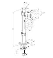 Support de moniteur simple réglable, support d'écran d'ordinateur, inclinaison, rotation, support de moniteur rotatif pour bureau