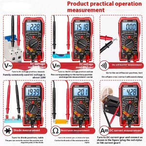 Onlyoa sz06 2000 đếm thông minh kỹ thuật số vạn năng AC/DC điện áp Meter DC hiện tại Ohm Tester điện công cụ thiết bị đo lường - Product Image 4