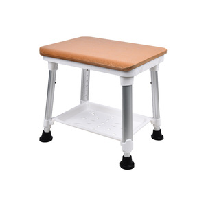 Multifunction Shower <b>Stool</b> Large Square Type Anti Wood Seat Toilet Chair <b>For</b> Elderly Adults <b>Bathroom</b> Use - Product Image 2