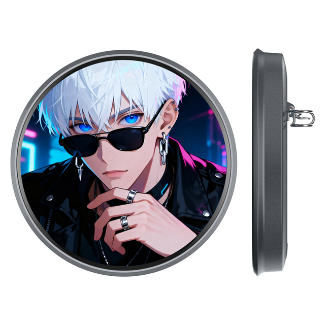 BW01 Digital Display Wearable Smart Video Badge DIY Creative Digital Pin Photo Video Badge 1.85'' HD Screen