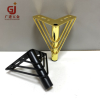 15cm Hot Sale Gold Chrom Sofa Füße Dreieck Metall beine Sofa Möbel Beine für Bett