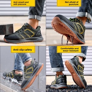 Scarpe Antinfortunistiche da Uomo Antiscivolo, Antiurto, Antiperforazione con Punta in Acciaio, Tomaia in Microfibra a Rete e Suola in Gomma - Product Image 3