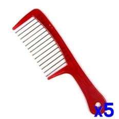 Hache de fer anti-électrique ensemble de peignes à dents larges pour femmes Logo personnalisé boîte à poignée en corne d'acier 5 pièces couleur aléatoire (S10941791) - Product Image 1