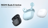 Pour REDMI Buds 8 Active, design semi intra-auriculaire, plus de 20 heures d'autonomie, appels clairs avec double micro.