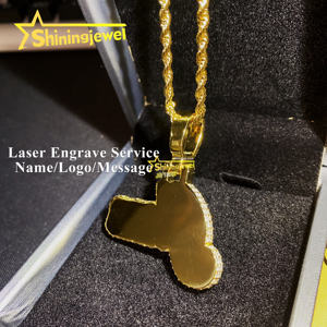 Ciondolo con ciondolo con nome personalizzato da 1.5 pollici <span class=keywords><strong>Glenn</strong></span> Moissanite con ciondolo Hip Hop gioielli Rock Idea regalo di compleanno - Product Image 4