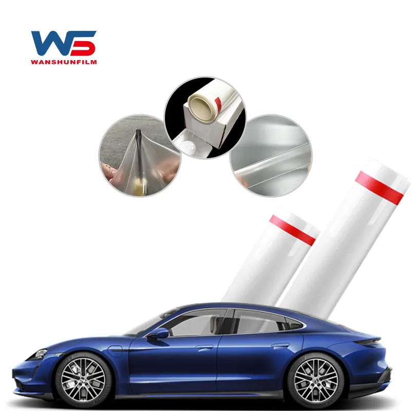 wanshun factory price 7.5mil high glossy self healing ppf paint protection film ceramic car wrapping tpu car films new 2023
