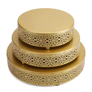 Supporto per torta all'ingrosso Set di supporti per torta rotondi in metallo Dessert Cupcake <span class=keywords><strong>pasticceria</strong></span> Candy Display Plate per matrimonio, evento, festa di compleanno - Product Image 1