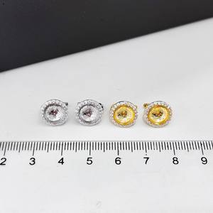 Accesorios de Plata S925 para Perlas DIY, Bandeja Vacía Edición Ligera, Joyería de Plata para Perlas de 7-8mm, 22320 - para Pendientes de Perlas - Product Image 4