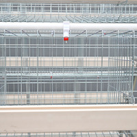 Nouvelle cage à poules pondeuses de type A en acier galvanisé à chaud, 3-4 niveaux, capacité de 96 à 160 poulets, équipement d'élevage avicole