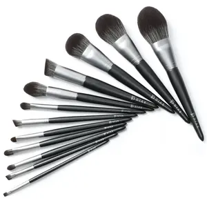 2022 Silber High End Holzgriff Make-up Pinsel, Kosmetik Luxus Professional Private Label 12 Stück Make-up Pinsel Set