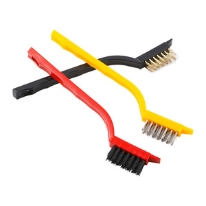 Multi Functional Steel Wire Brush Set For Kitchen <b>Stove</b> Hood Crevice Cleaning With Handle 3 Piece - Product Image 3
