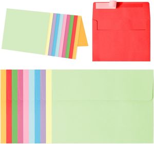Cartes de vœux vierges <span class=keywords><strong>A4</strong></span> avec enveloppes, carton coloré imprimable pour remerciements, invitations, mariages, anniversaires - Product Image 1