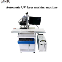 Machine de marquage laser UV 10W avec positionnement par vision CCD 5W et mise au point automatique sur convoyeur de ligne de production