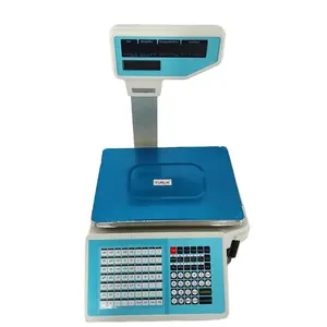 Máquina de pesaje Digital, balanza electrónica de impresión de etiquetas, código de barras