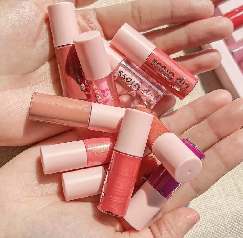 विक्रेता थोक थोक कस्टम बॉक्स लिप ग्लोस ट्यूब वर्णक longlasting lipgloss निविड़ अंधकार गर्म