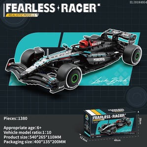 Bloques de Construcción de Coche de Carreras F1 a Escala <span class=keywords><strong>1</strong></span>:10 con Dirección y Suspensión Funcionales, Kit de Modelo de Coche de Carreras F1 para Adultos - Product Image 6