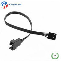 Grosir Kipas PWM 4Pin Female Ke Male CPU Kabel Ekstensi Daya Pendingin 22AWG Kawat Pita Hitam