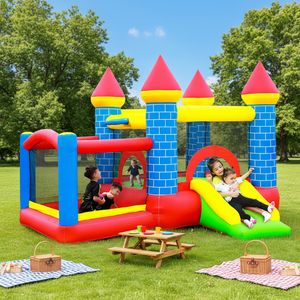 Structure gonflable commerciale pour aire de jeux pour enfants en supermarché, château gonflable avec toboggan et obstacles - Product Image 4