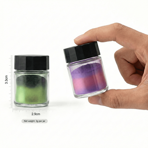 LEQU 5 Colors Thermochromic Pigment Powder Set Temperature Change Color Powder for Epoxy Resin Art DIY Craft - Product Image 2