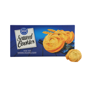 Venta al por mayor de galletas de algas marinas chinas saludables textura crujiente y sabor salado aperitivos de forma redonda en caja de embalaje - Product Image 1