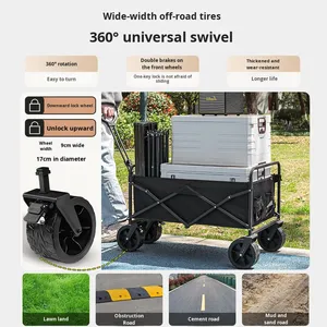 Pink Four-Season Camper Van Stall Cart Foldable and Portable <strong>for</strong> Picnics <strong>Camping</strong> Hiking <strong>Barbecue</strong> - Product Image 2