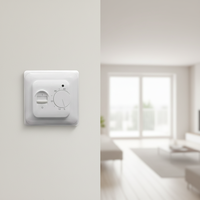 Sistema de Calefacción por Suelo Radiante Eléctrico con Termostato Mecánico, 110V~240V, Diseño Tradicional para Uso en Interiores de Hogares y Hoteles, Fácil de Instalar