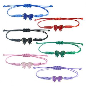 Colorful Animal Sports Style Butterfly Charm Waterproof <b>Plastic</b> <b>Wrap</b> Bracelet String Braided Bangle Promotional Fashion Jewelry - Product Image 2