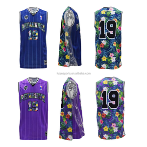 <span class=keywords><strong>Camisetas</strong></span> <span class=keywords><strong>de</strong></span> Baloncesto Transpirables <span class=keywords><strong>de</strong></span> Malla Personalizadas FQ, Estilo Tropical Hawaiano, 100% Poliéster, <span class=keywords><strong>Camisetas</strong></span> <span class=keywords><strong>de</strong></span> Baloncesto al <span class=keywords><strong>por</strong></span> <span class=keywords><strong>Mayor</strong></span> - Product Image 2