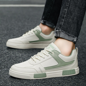 รองเท้าผู้ชายสไตล์สปริง/ซัมเมอร์ ไซส์ใหญ่ พื้นผิวหนัง สีฟ้าอ่อน รองเท้าลำลองสไตล์สปอร์ตสำหรับเดิน - Product Image 2